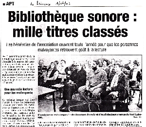ZOOM : Article de presse haut